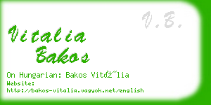 vitalia bakos business card
